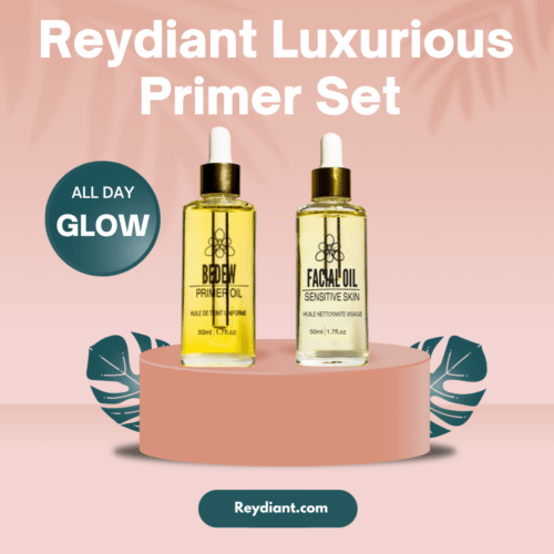 A Luxurious and Moisturising Natural Primer for flawless makeup application and a Facial Oil for clear, moisturised skin.