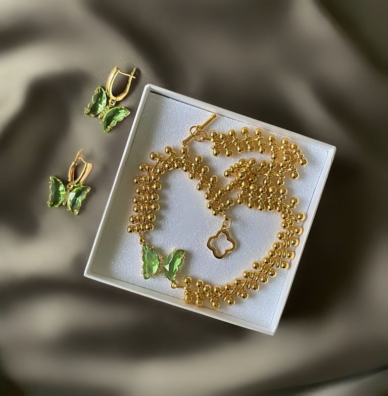 HOKER NECKLACE & EARRINGS JEWELRY SET